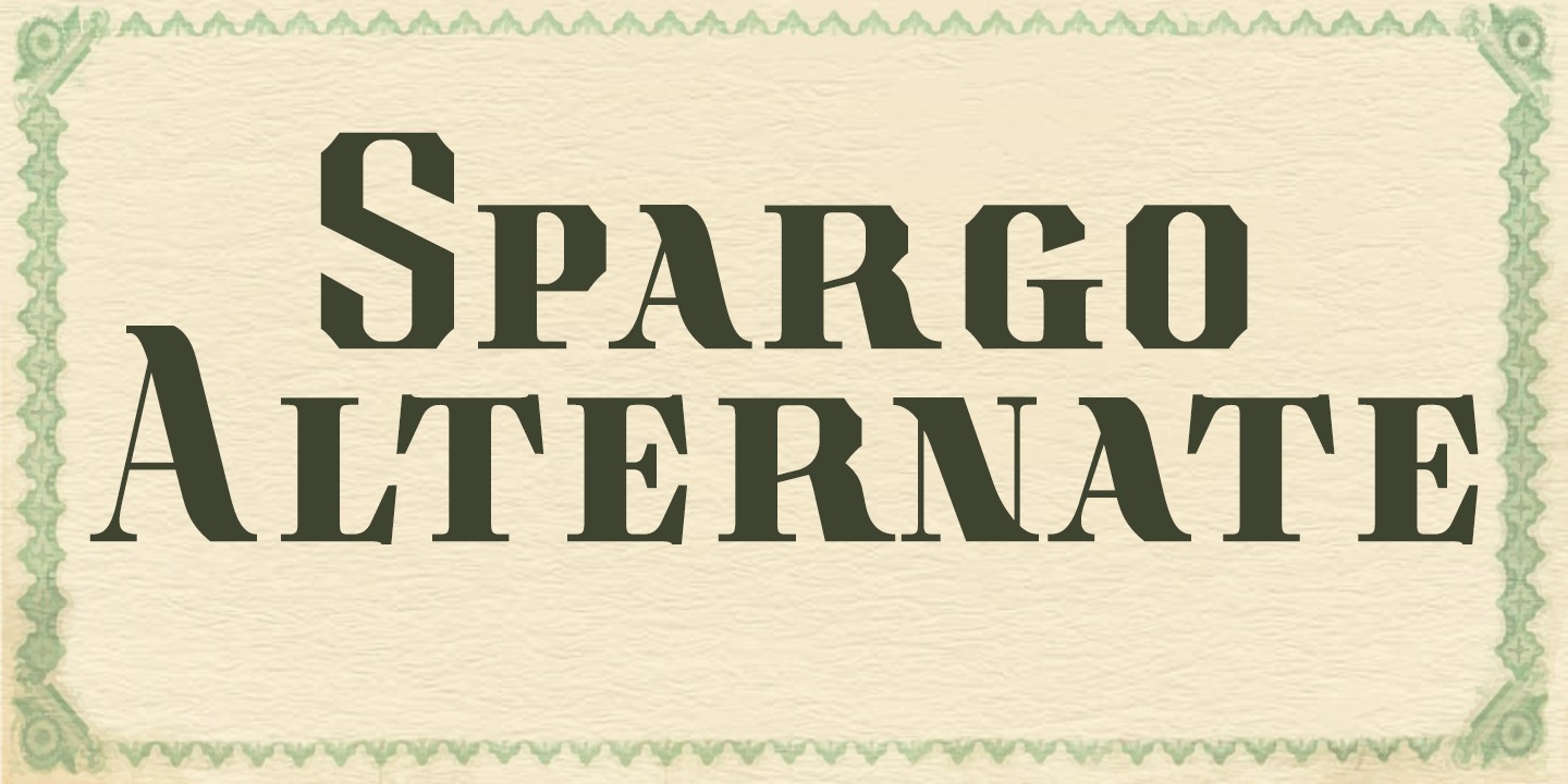 Ejemplo de fuente Spargo Engraved